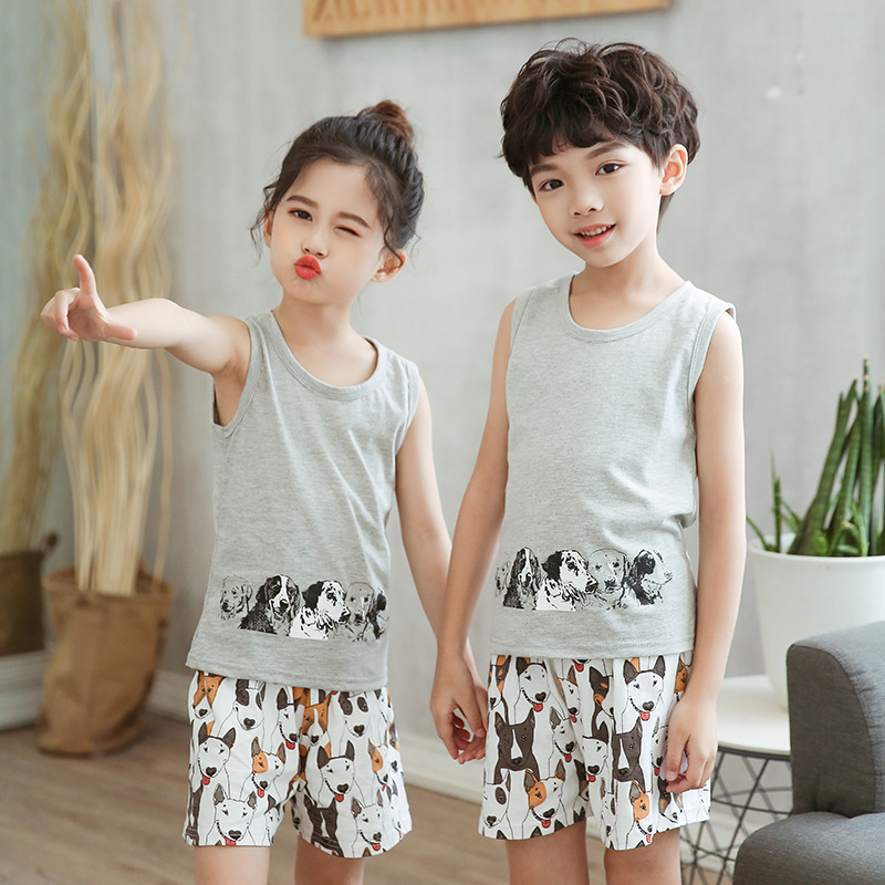 Nơi bán Bộ Quần Áo Gia Đình Không Tay Thoải Mái Cho Bé Trai Và Bé Gái Từ 3-13 Tuổi