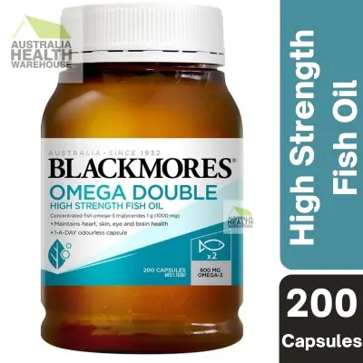 Blackmores Omega Double High Strength Fish Oil 200 Capsules March 2023