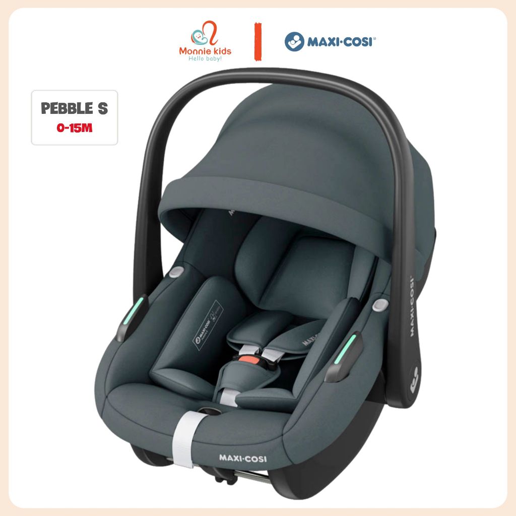 Ghế ngồi ô tô kiêm nôi xách Maxi-Cosi Pebble S i-Size cho bé sơ sinh cao cấp - Monnie Kids
