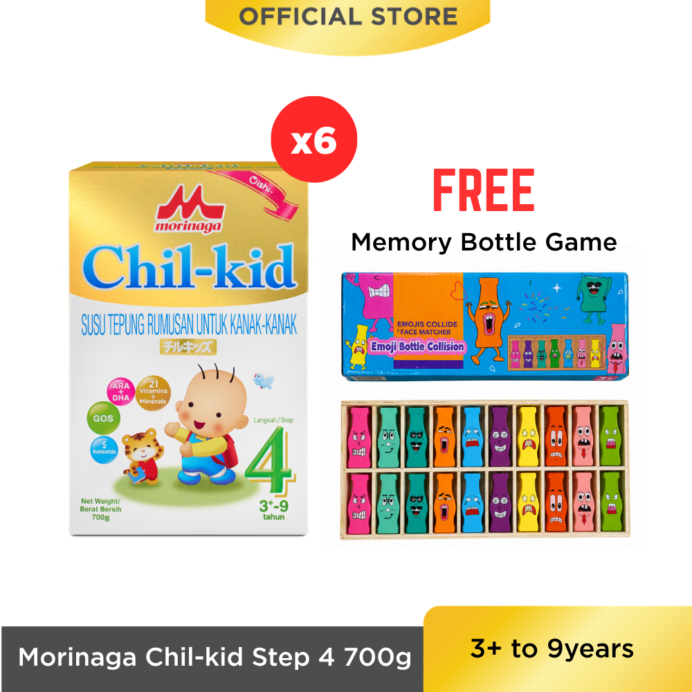 Morinaga Chil-kid Step 4 (No Sucrose) 6 boxes x 700g [Free Memory Bottle Game]