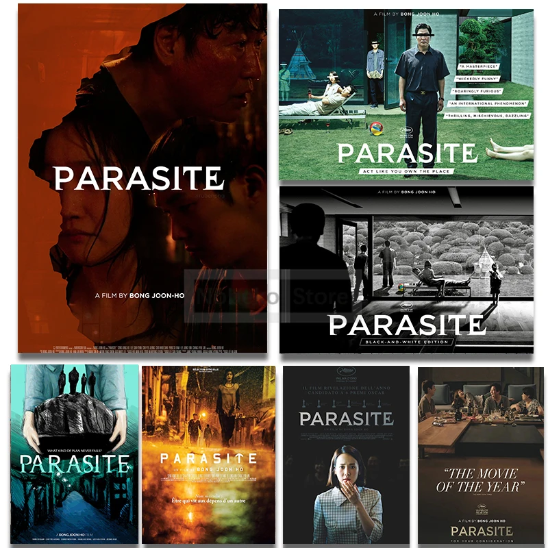 Classical Popular Korean Plot Movies Parasite Poster And Prints Canvas Painting Wall Art Pictures Home Room Decor