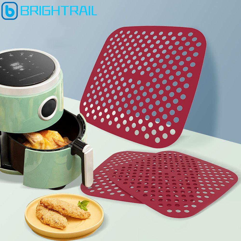 Brightrail chống trượt không dính tái sử dụng nồi chiên ít dầu Vuông Lót Thảm Silicon tròn