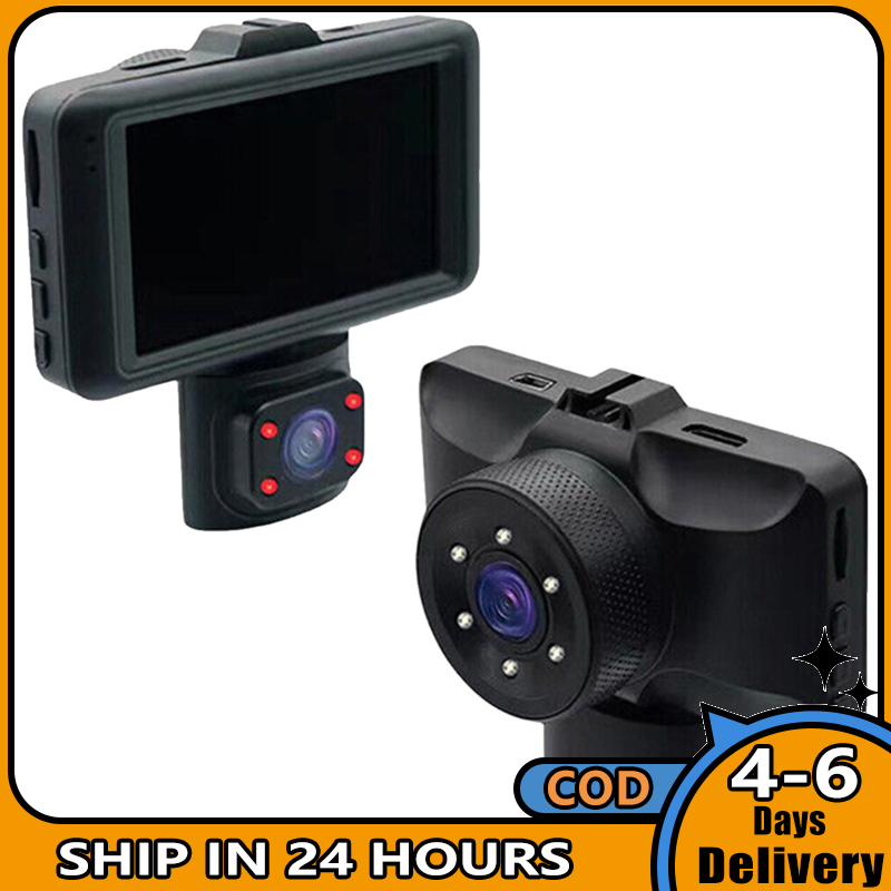 3 kênh Dash Cam phía trước phía sau bên trong 1080p đầy đủ độ nét cao góc rộng bảng điều khiển Camera quan sát ban đêm IR