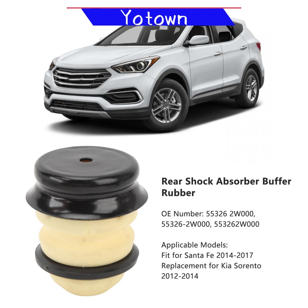 Yotown Cao su đệm giảm xóc sau Bộ đệm giảm xóc phía sau Cao su đáng tin cậy 55326 2W000 Bền Lái xe thoải mái Cài đặt đơn giản cho Sorento 2012 đến 2014