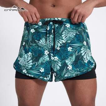 New swim trunks professional double layer quick-drying anti-embarrassment swimsuit personality beach shorts