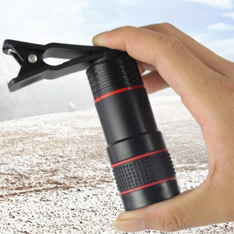 Chất lượng cao 12x18 HD zoom điện thoại kính viễn vọng Ống kính quang học bằng một mắt di động di động mini Phạm vi kẹp camera cho