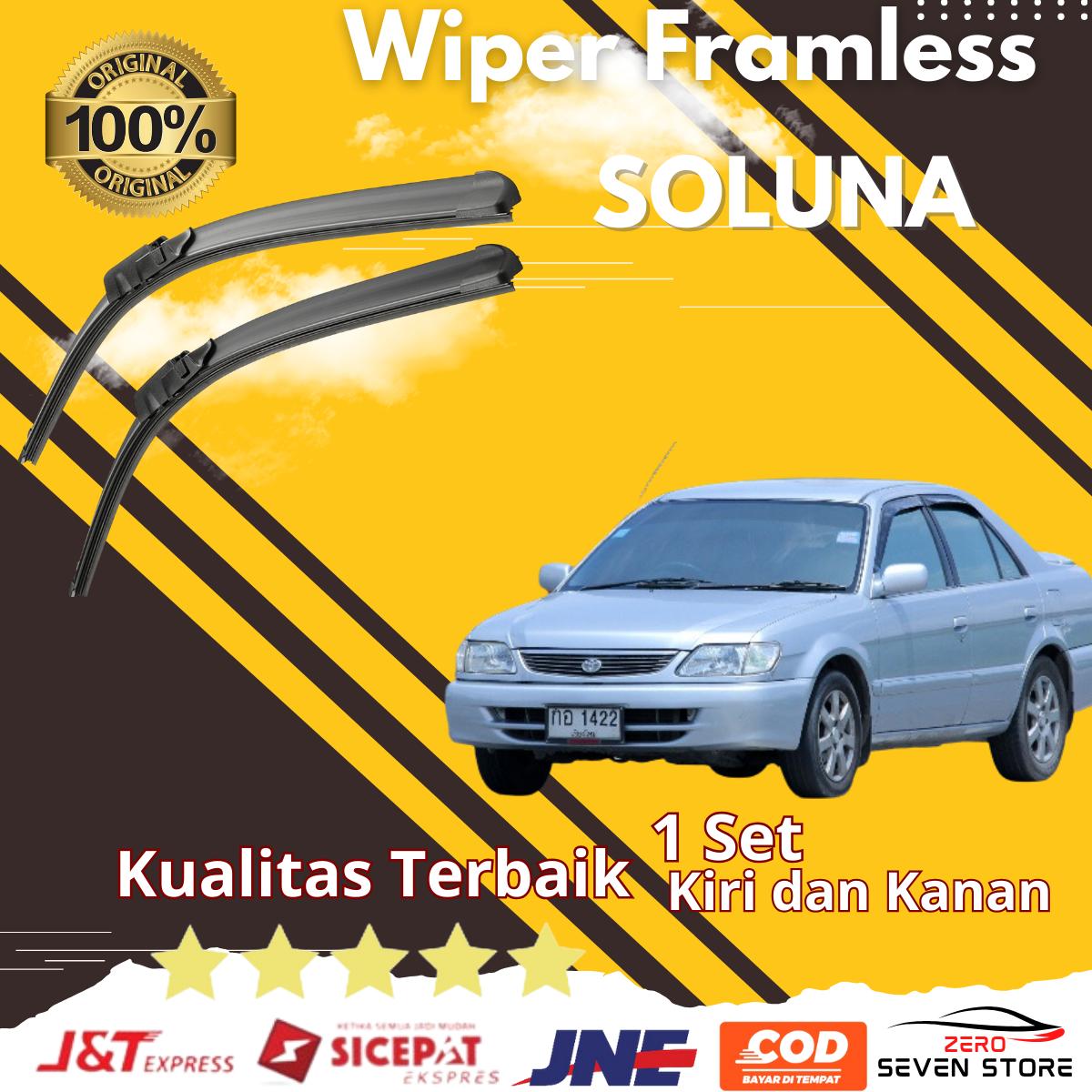 (bisa COD) Wiper Mobil Toyota Soluna Frameless 1 Set Kiri dan Kanan Tanpa Rangka Besi Blade Kaca Karet Kendaraan Motorcycle Windshield Harga 50,000 rupiah*Gratis Ongkir