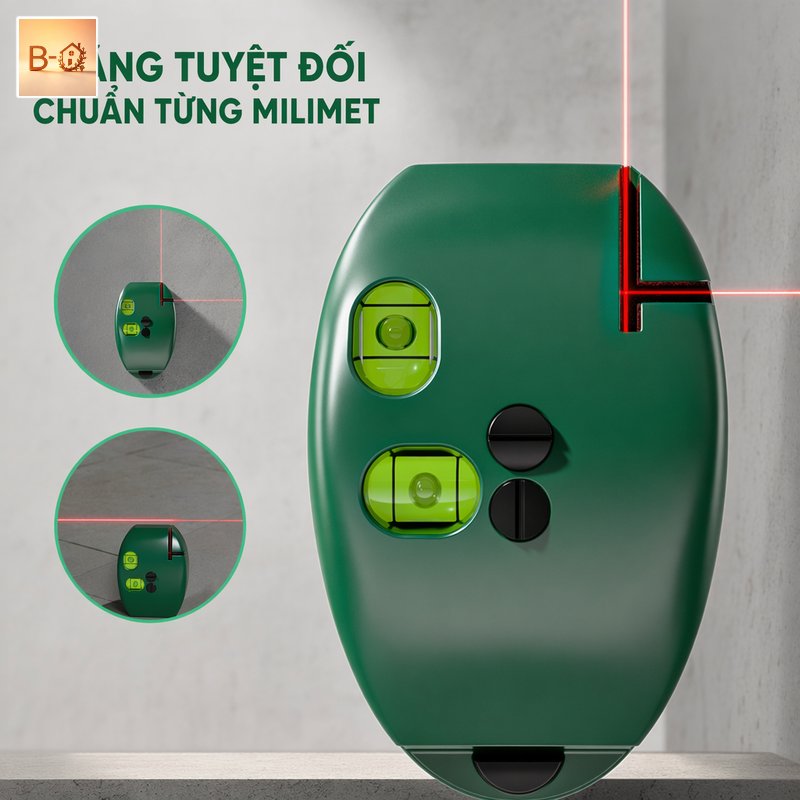 B-HQ Máy thủy bình laser tự cân bằng độ chính xác cao đo xa tia xanh công trình xây dựng