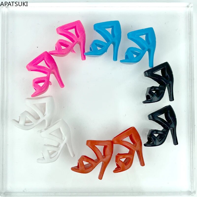 5pairs lots Random High Heel Shoes For Barbie Doll Heels Party Princess