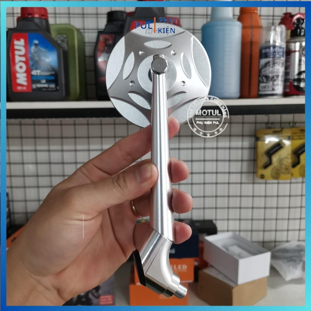 Gương xe máy thời trang rizoma mẫu h2c tròn 1 cái nhôm cnc cao cấp wave ab sh sh mode...