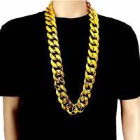 THANKSKY Birthday Gifts Fashion Jewelry Performance Props Gold Plated Niche Design Hip-pop Men Exaggerated Necklace Sweater Chain Punk Thick Chain Necklace Fashion Jewelry