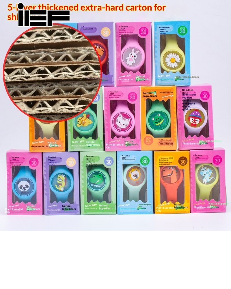 IEF Kids Cartoon Flashing Mosquito Repellent Bracelet with Light-Up Watch Design ราคา 27 บาท*ส่งฟรี