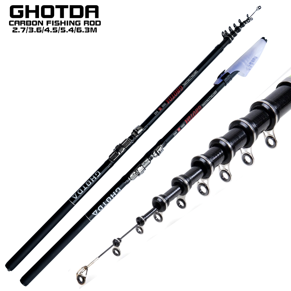 【Exclusive Discount】 Ghotda Surf Rod Telescopic Rock Fishing Rod Travel Spinning Power Throw Surfcasting Shore Casting Pole 2.7m/3.6m/4.5m/5.4m/6.3m