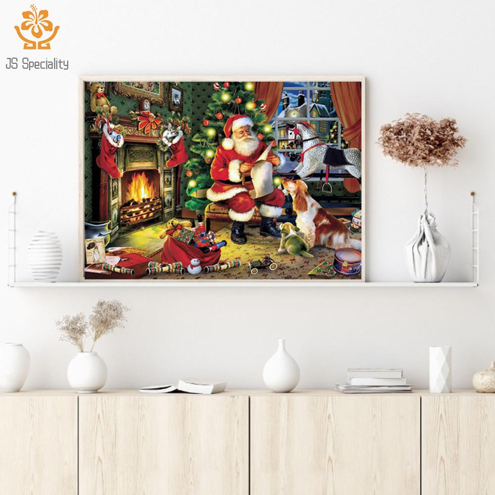 Thêu toàn bộ Santa Claus Bộ dụng cụ khâu chữ thập 11CT 3-Strand DIY vá Bộ