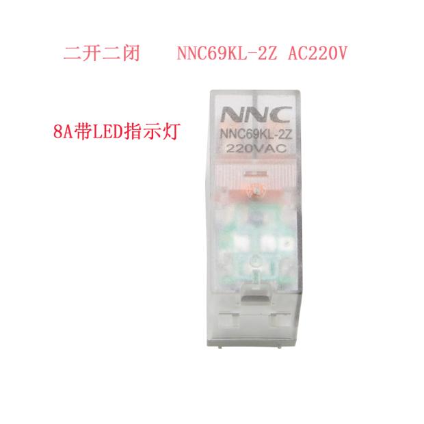 Rơ-le Mỏng NNC69KL- 2Z AC220V 8 Chân | Tùy chọn 2Z/1Z XinDa - DC24V/AC220V, 5/8 Chân, 1NO+1NC/2NO+2NC, Đế L1S/L2S, RELAY trung gian