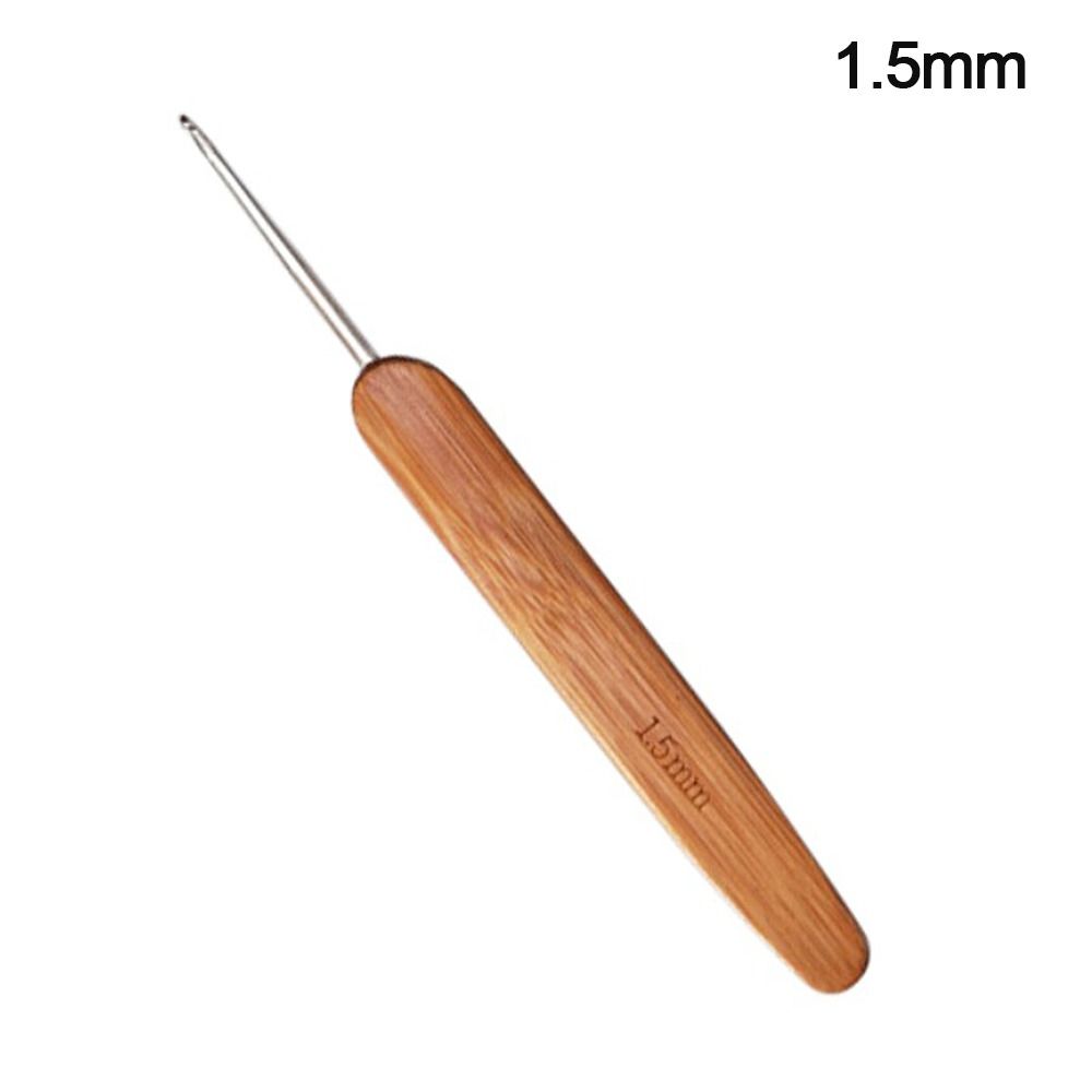 METALIX Bamboo Wooden Crochet Hooks Small Size Long Knitting s Handicraft Crocheting s Hand Weave Tool