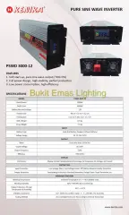Inverter Kenika PSWD 3000W 12V Pure Sine Wave