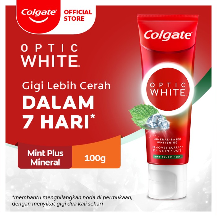 Colgate Pasta Gigi Optic White Mint Plus Mineral 100 gr