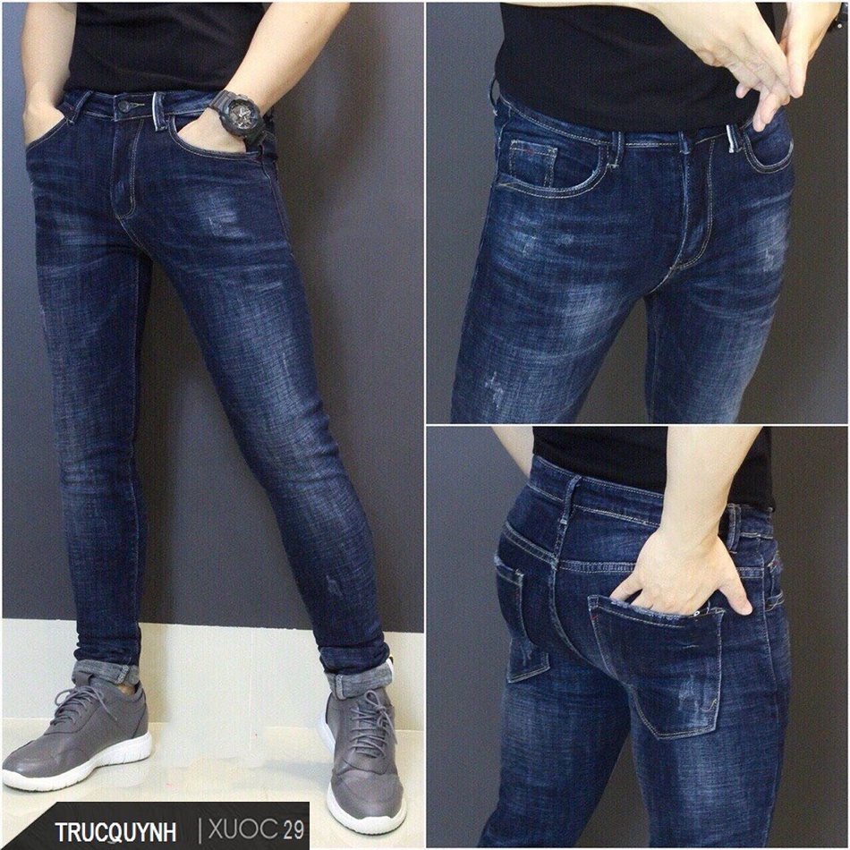 Quần jean nam chất bò cao cấp Jean co dãn 4 chiều cực đẹp form chuẩn ôm dáng cực nét rẻ đẹp
