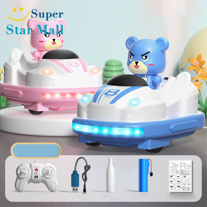 Q180 RC Bumper Cars 2.4G Remote Control Battle Bumper Cars With Lights Music RC Cars Toys Xmas Gifts For Boys Girls ราคา 816 บาท*ส่งฟรี