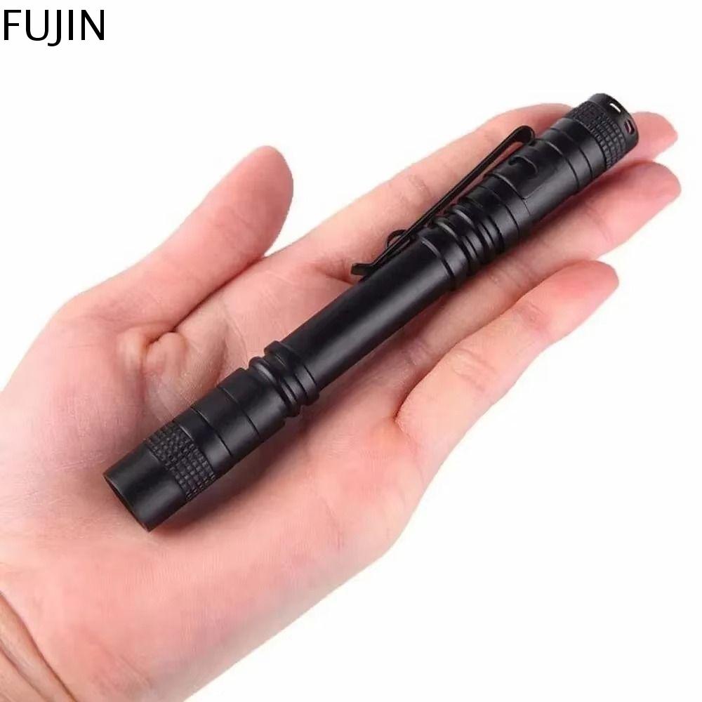 FUJIN 2pcs Hoạt động bằng Pin Bút đèn đỏ Một chế độ Có kẹp Đèn pin mini Bền Không thấm nước Đèn pin cỡ bỏ túi Cắm Trại
