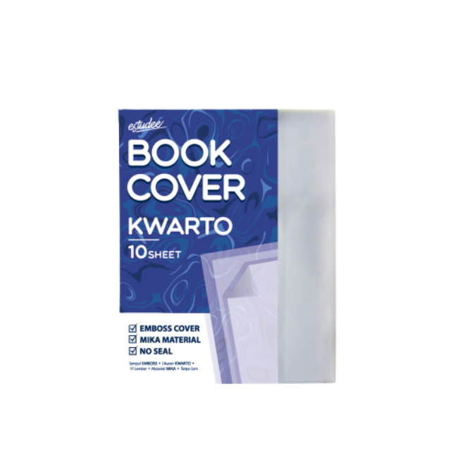 Estudee - Sampul Buku Mika Emboss Ukuran Kwarto Isi 10 Pcs