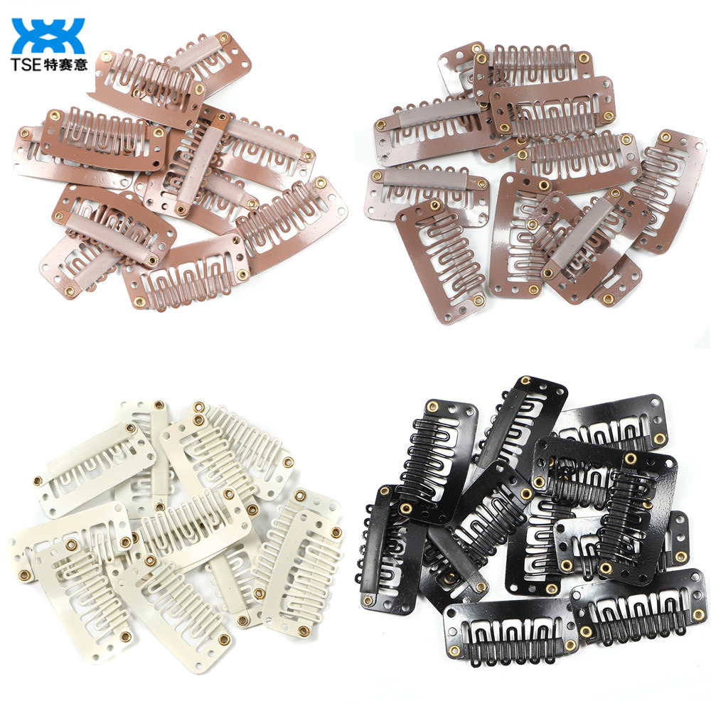 TSE Tóc Giả BB Clip tóc giả phụ kiện dụng cụ 30 miếng đặt tóc giả hình chữ U 3.2cm BB Beret kẹp cố định MR-BBJ32-02 