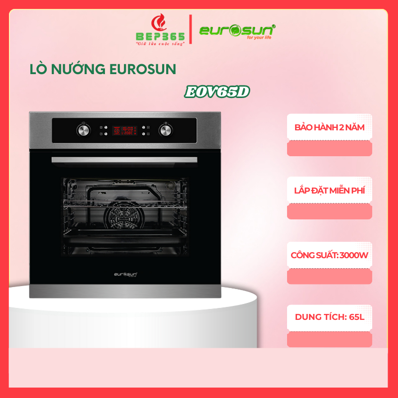 Lò Nướng Eurosun EOV65D – Dung Tích 65L – 9 Chức Năng Nướng – Điều Khiển Điện Tử