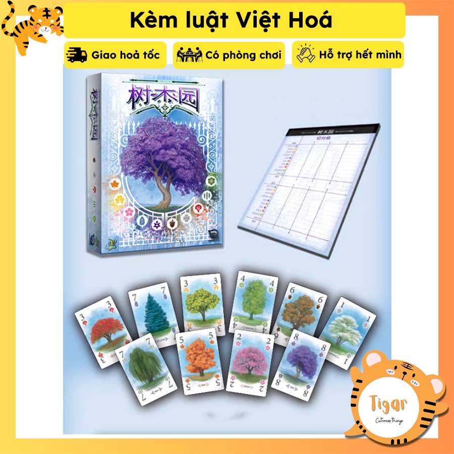 Boardgame trò chơi Arboretum Người Kiến Tạo Khu Vườn