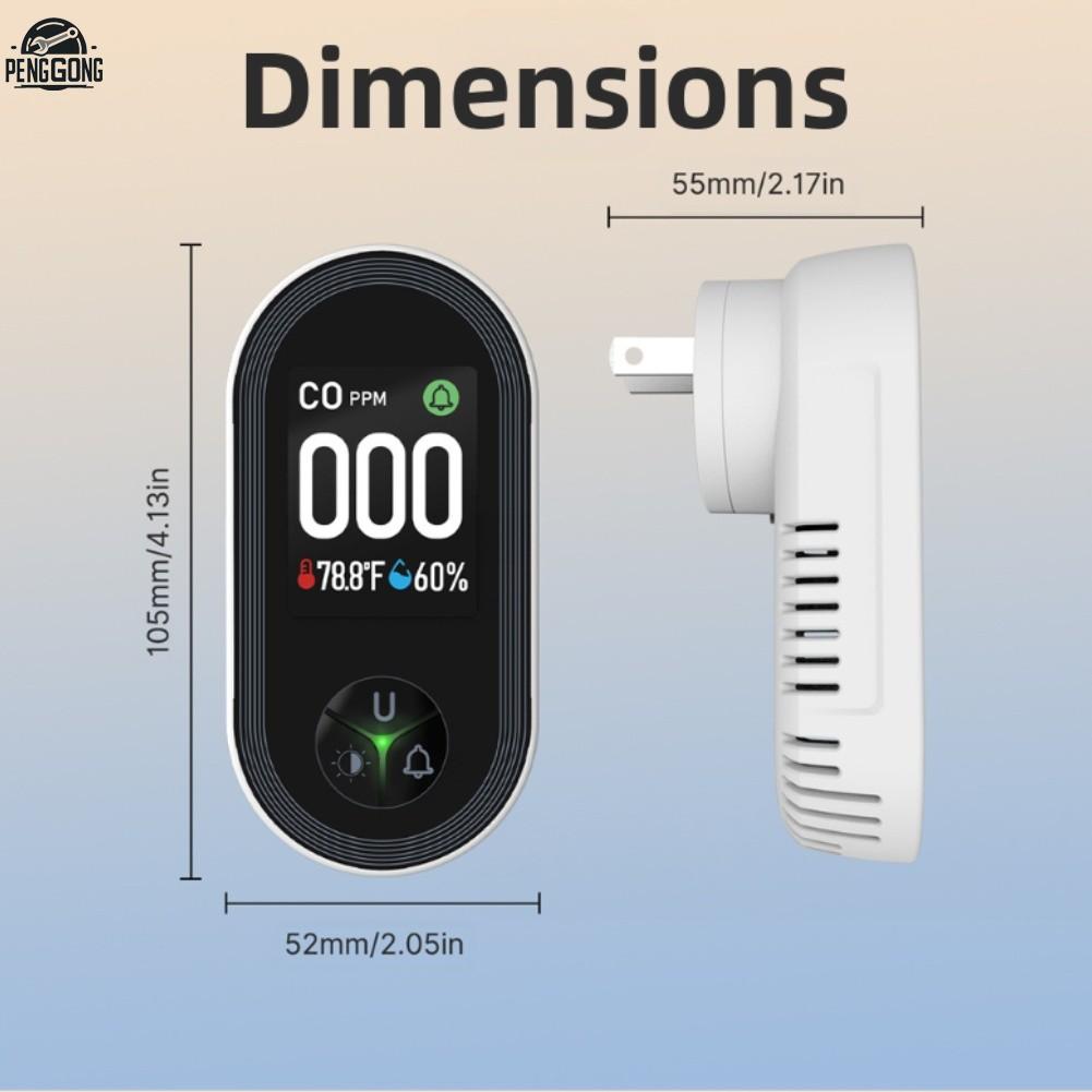 HOMETOOL 3in1 Gas CO Temperature Humidity Sensor Detector for Home Travel and RV Safety ราคา 1,242 บาท*ส่งฟรี