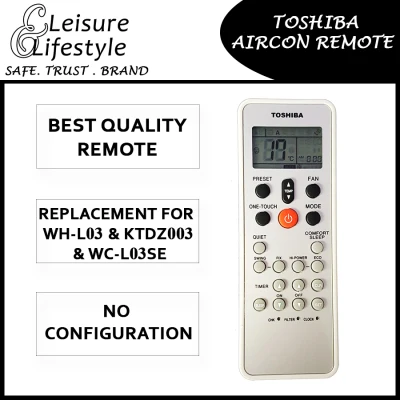 Toshiba Aircon Remote Control Toshiba Remote WC-L03SE WH-L03SE KTDZ003