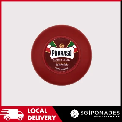 Proraso Red Shaving Soap in a Bowl 150ml - Sandalwood Oil & Shea Butter-SGPOMADES