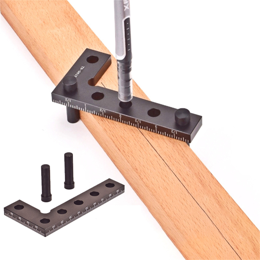 Trung tâm chế biến gỗ scriber 90 độ chính xác CẠNH VUÔNG dụng cụ đánh dấu hợp kim nhôm mộc Túi đánh dấu vuông đo
