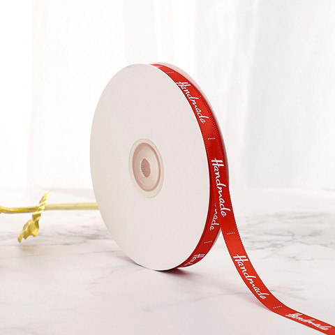 Ruy băng in chữ handmade bản 1cm tính theo 1 mét