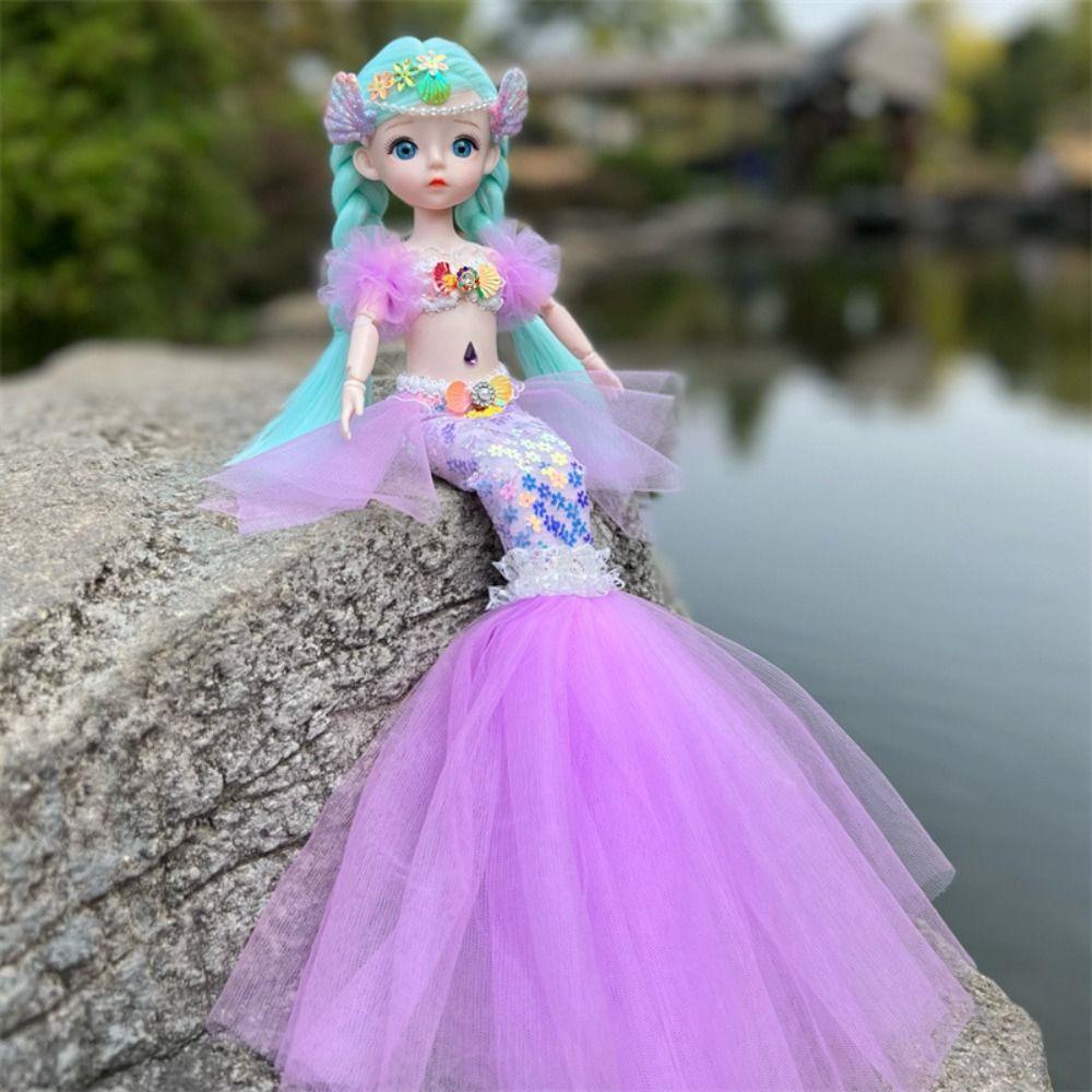 Búp Bê Nàng Tiên Cá bjd Có Thể Tháo Rời Với Quần Áo Búp Bê bjd 13 Khớp Có Thể Di Chuyển Được Thời Trang bjd