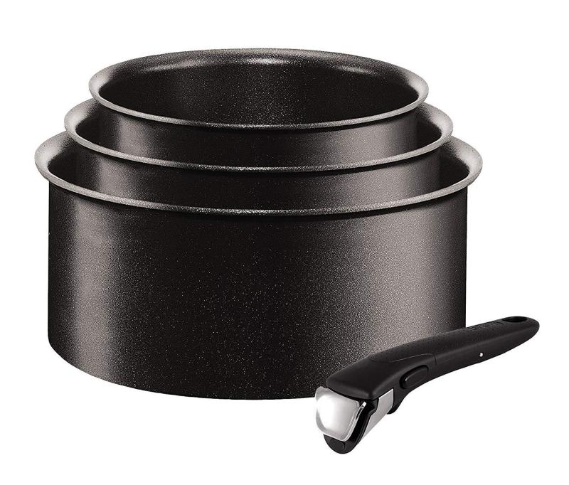 Tefal Ingenio Expertise Set of 3 pans  16/18/20 cm + 1 Black Handle 16/18/20 cm. All Cooktops including induction. Singapore