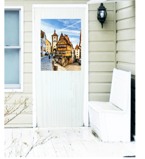 มู่ลี่  Globalhouse Davinci มู่ลี่ประตูPVC80x200ซม.ลายHOME แบรนด์แท้ ราคาพิเศษ