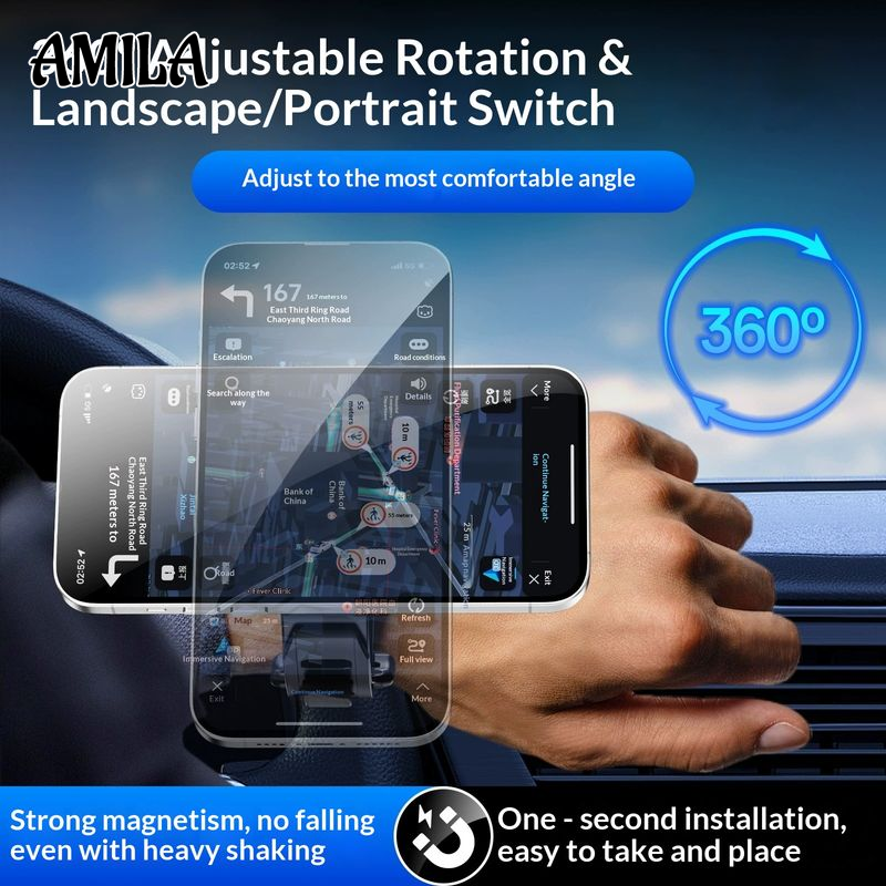 โทรศัพท์มือถือและแท็บเล็ต AMILA Magnetic Phone Mount สำหรับข้อมือ - ขี่แบบแฮนด์ฟรีและใช้งานฟิตเนส