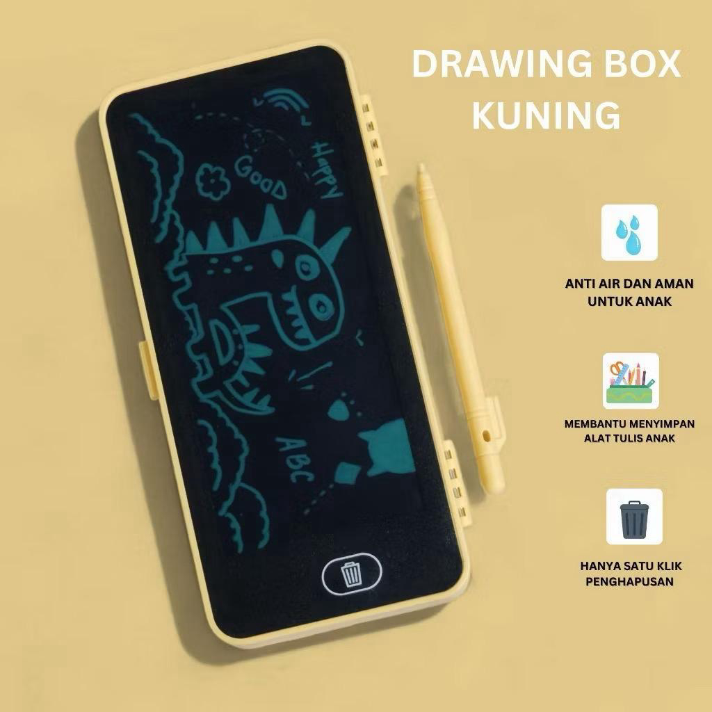 Kotak Pensil Papan Tulis LCD Drawing Pad Kalkulator / Kotak Pensil Papan Coret Kreatif Anak Dengan Digital Pad Edukasi [BH-107]