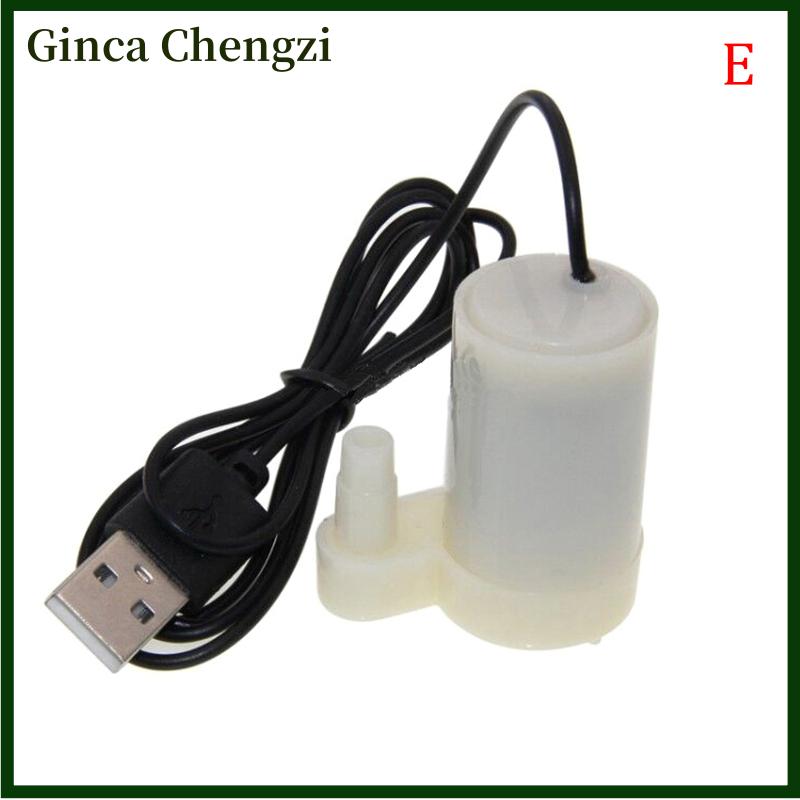 Ginca Máy bơm nước mini chìm siêu nhỏ USB cho bể cá động cơ DC đài phun nước hồ cá - 3