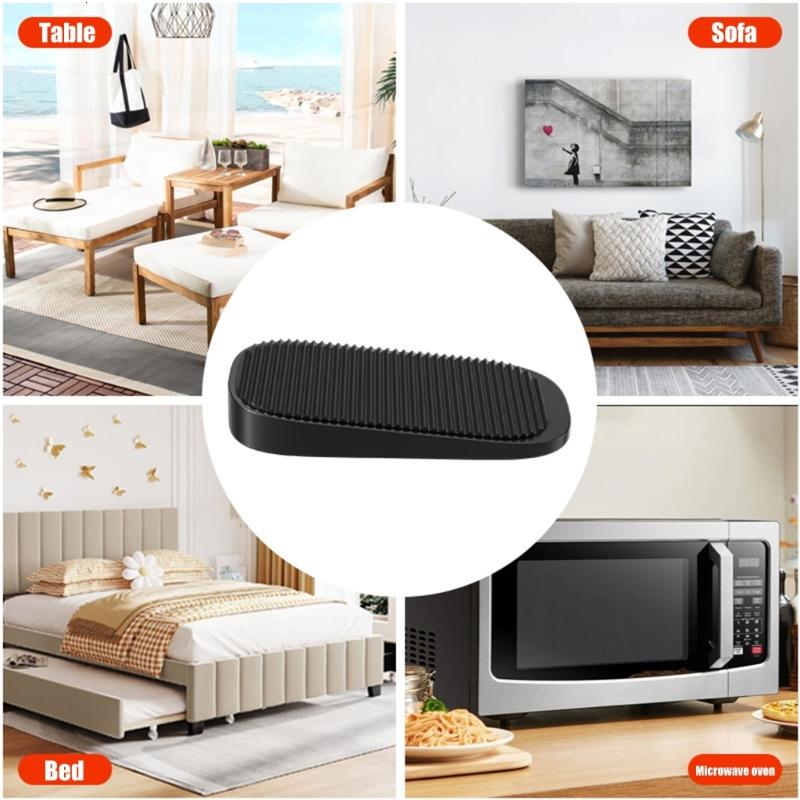4pcs Stackable đồ nội thất san lấp mặt bằng pad có thể điều chỉnh san lấp mặt bằng shims Chiều cao nêm nonslip Silicone đồ nội thất feet levelers