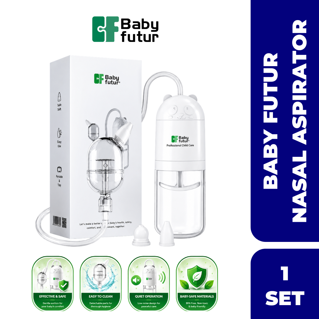 【100% ORIGINAL】BABYFUTUR Manual Nasal Aspirator/ Safe Nose Cleaner for Newborns/ Penyedut Hidung Baby Nasal Booger