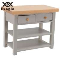 I2【Exogio】1/12 DollHouse Furniture Miniature Wooden Console Table Cabinet Kitchen Room Sideboard Bathroom Shelf