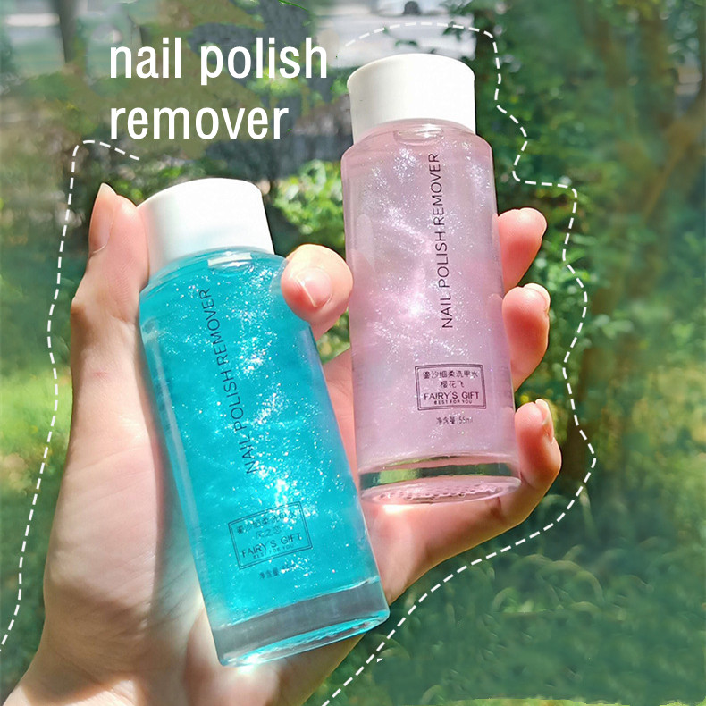 Màu Xanh coloe đẹp mùi nước Tẩy Nhũ Móng Tay chất lỏng Nail Remover nhẹ và không gây kích ứng Nước Tẩy Nhũ Móng tay 55ml