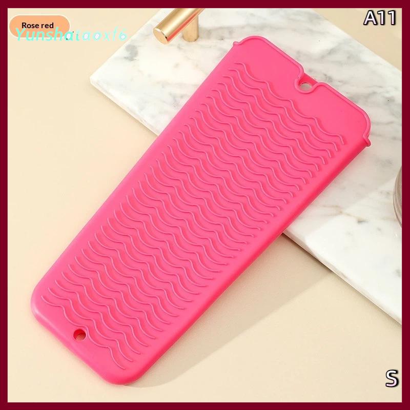 yunshataoxf 1pcs Silicone chịu nhiệt Pad Pouch lưu trữ túi cách nhiệt Mat cho máy ép tóc nhiệt uốn thanh Curler Bìa - 7