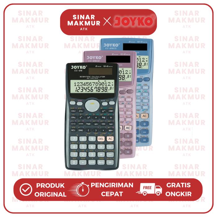 📘 KALKULATOR ILMIAH AKURAT | SCIENTIFIC CALCULATOR/KALKULATOR ILMIAH JOYKO CC-25 401 FUNCTION (PCS) | UNTUK SEKOLAH • KULIAH • KERJA • MATEMATIKA