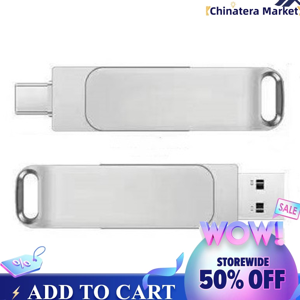 【Chinatera】 2TB Thumb Drive Metal Housing Swivel Design Waterproof Jump Drive for Android Phones/PC/Laptop/Macs ราคา 216 บาท*ส่งฟรี