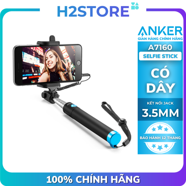 Gậy chụp ảnh tự sướng có dây ANKER Selfie Stick Wired - A7160