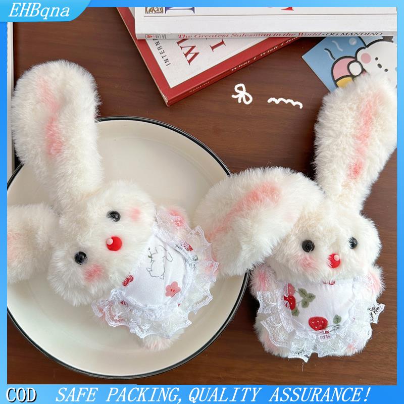 COD Phim Hoạt Hình Dễ Thương Tai Dài Thỏ squeak búp bê sang trọng nhồi bông đồ chơi Keychain Mặt dây dây buộc nữ tính Keyring Túi treo đồ trang trí quà tặng