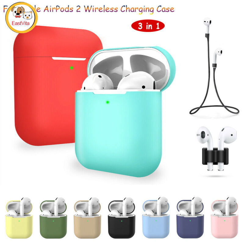 3 pcs/set For Apple AirPods 2 Wireless Charger Protective Silicone Case Cover Accessories ราคา 13 บาท*ส่งฟรี
